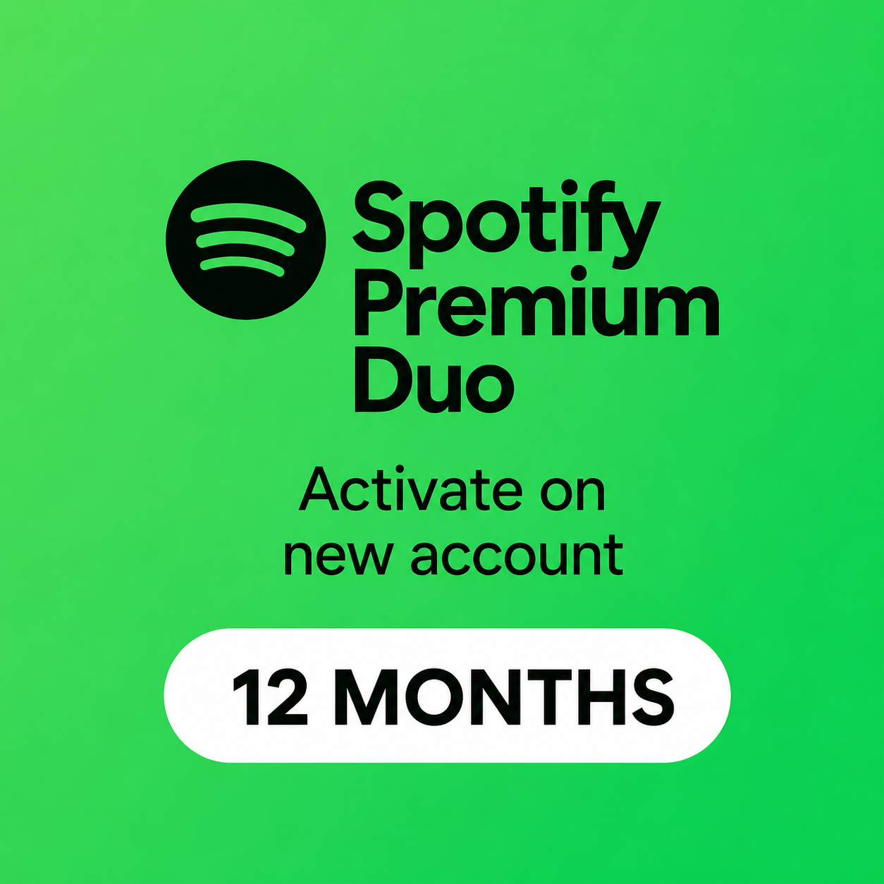 Spotify Premium Duo 12 months | New Account | Listen ad-free & offline | Instant activation