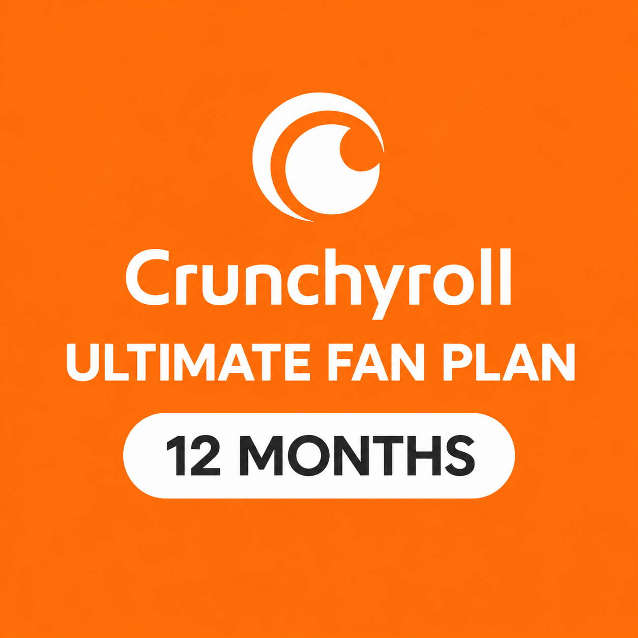 Crunchyroll Ultimate Fan Plan  – 12 Months | Ad-Free Anime & Offline Viewing | Streaming on 6 Devices | Fast Digital Activation
